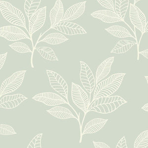 Wallquest/Seabrook Designs Mint Paradise Leaves RY30800 wallpaper