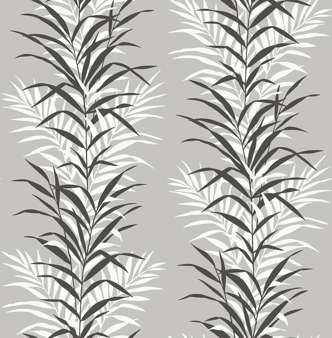 NextWall Monochrome Leaf Stripe NW39100 wallpaper