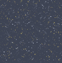 Load image into Gallery viewer, Seabrook Designs Navy and Metallic Gold Paint Splatter DA60800 wallpaper