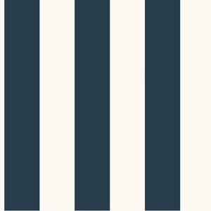 York Wallcoverings Navy Awning Stripe Wallpaper SA9174 wallpaper