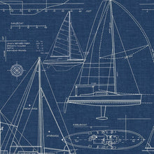 Load image into Gallery viewer, NextWall Navy Blue Yacht Club NW32902 wallpaper