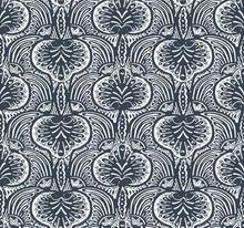 Load image into Gallery viewer, York Wallcoverings Navy Lotus Palm Wallpaper HO2151 wallpaper