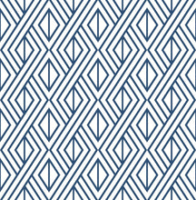 Load image into Gallery viewer, NextWall Navy &amp; White Navy Diamond Geometric NW30106 wallpaper