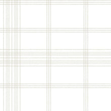 Load image into Gallery viewer, York Wallcoverings Off White Charter Plaid Wallpaper CV4464 wallpaper