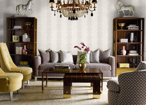 Wallquest/Lillian August Palm Frond Stripe Stringcloth LN10500 wallpaper