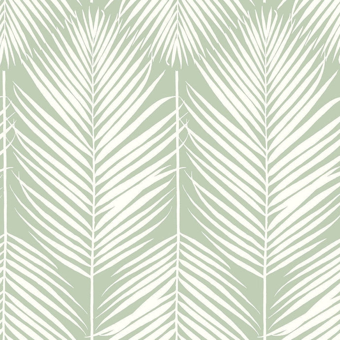 NextWall Pastel Green Palm Silhouette NW39802 wallpaper