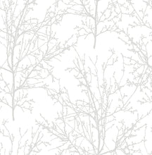 Load image into Gallery viewer, NextWall Pearl Gray Tree Branches NW36102 wallpaper