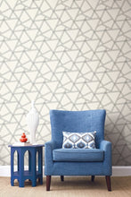 Load image into Gallery viewer, NextWall Pearl Shimmer &amp; Ebony Railroad Geometric NW32400 wallpaper