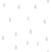 Load image into Gallery viewer, Seabrook Designs Periwinkle and Mint Raindrops DA60001 wallpaper