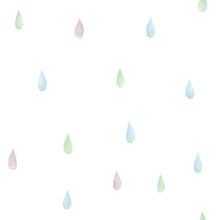 Load image into Gallery viewer, Seabrook Designs Pink, Blue, and Green Raindrops DA60001 wallpaper