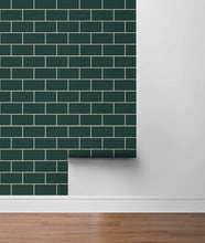 Load image into Gallery viewer, NextWall Retro Subway Tile NW37602 wallpaper