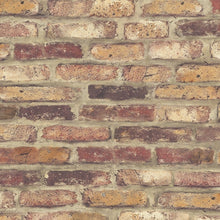 Load image into Gallery viewer, NextWall Rustic Red Faux Rustic Red Brick NW30201 wallpaper