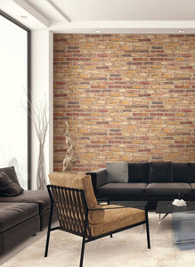 NextWall Rustic Red Faux Rustic Red Brick NW30201 wallpaper