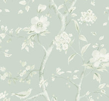 Load image into Gallery viewer, Wallquest/Lillian August Sea Glass and Ivory Southport Floral Trail LN11101 wallpaper