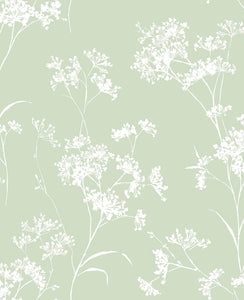 Lillian August/NextWall Seacrest Green Floral Mist LN30501 wallpaper