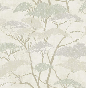 Seabrook Designs Silver and Pearl Confucius Tree AI41400 wallpaper