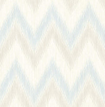 Load image into Gallery viewer, Wallquest/Lillian August Sky Blue and Arrowroot Regent Flamestitch Stringcloth LN11201 wallpaper