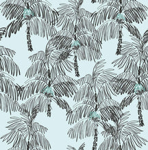 Load image into Gallery viewer, NextWall Sky Blue &amp; Black Palm Beach NW40001 wallpaper