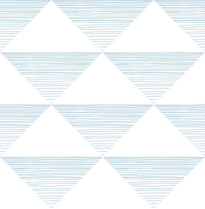 Seabrook Designs Sky Blue Geo Stripe DA61901 wallpaper