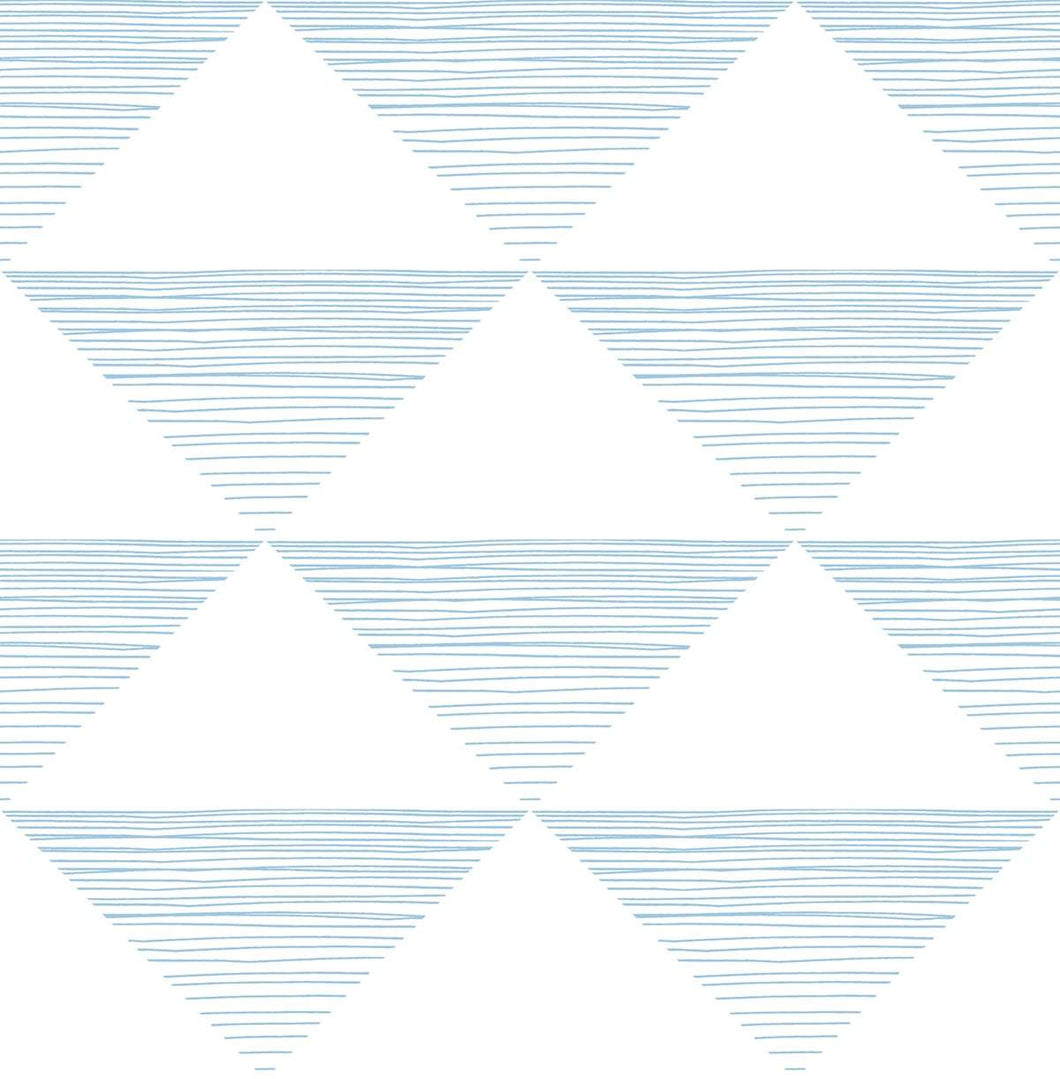 Seabrook Designs Sky Blue Geo Stripe DA61901 wallpaper