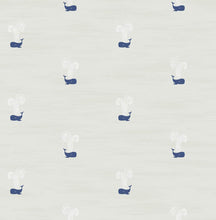 Load image into Gallery viewer, Seabrook Designs Soft Gray and Navy Tiny Whales DA60300 wallpaper