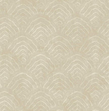 Load image into Gallery viewer, Seabrook Designs Tan and Metallic Pearl Confucius Scallop AI41500 wallpaper