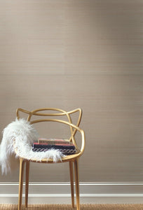 York Wallcoverings Taupe/Silver Plain Sisal Wallpaper GC0700 wallpaper