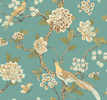 Load image into Gallery viewer, York Wallcoverings Teal Fanciful Wallpaper AF1901 wallpaper