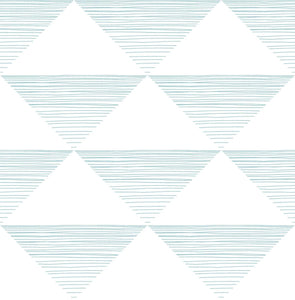 Seabrook Designs Teal Geo Stripe DA61901 wallpaper