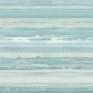 Wallquest/Seabrook Designs Teal, Seafoam, and Ivory Horizon Brushed Stripe RY31301 wallpaper