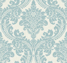 Load image into Gallery viewer, York Wallcoverings Teal Tapestry Damask Wallpaper GR6021 wallpaper