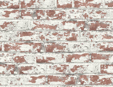 Load image into Gallery viewer, Lillian August/NextWall Terra Cotta Soho Brick LN20900 wallpaper