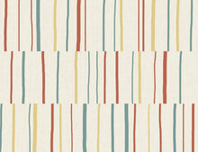 Load image into Gallery viewer, Wallquest/Seabrook Designs Vermillion, Sunflower, and Teal Block Lines LW51200 wallpaper