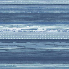 Load image into Gallery viewer, Wallquest/Seabrook Designs Washed Denim and Sky Blue Horizon Brushed Stripe RY31301 wallpaper