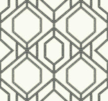 Load image into Gallery viewer, York Wallcoverings White/Gray Sawgrass Trellis Wallpaper TC2631 wallpaper
