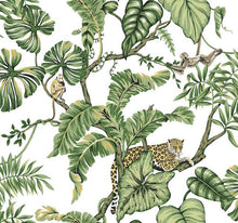 Load image into Gallery viewer, York Wallcoverings White Jungle Cat Wallpaper HO2141 wallpaper