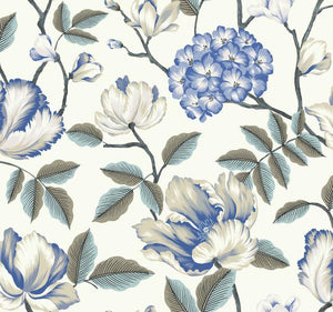 York Wallcoverings White Morning Garden Wallpaper GR5901 wallpaper