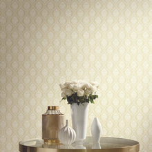 Load image into Gallery viewer, York Wallcoverings Yellow Petite Ogee Wallpaper DM5025 wallpaper