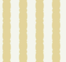 Load image into Gallery viewer, York Wallcoverings Yellow Scalloped Stripe Wallpaper GR6011 wallpaper