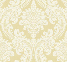 Load image into Gallery viewer, York Wallcoverings Yellow Tapestry Damask Wallpaper GR6021 wallpaper